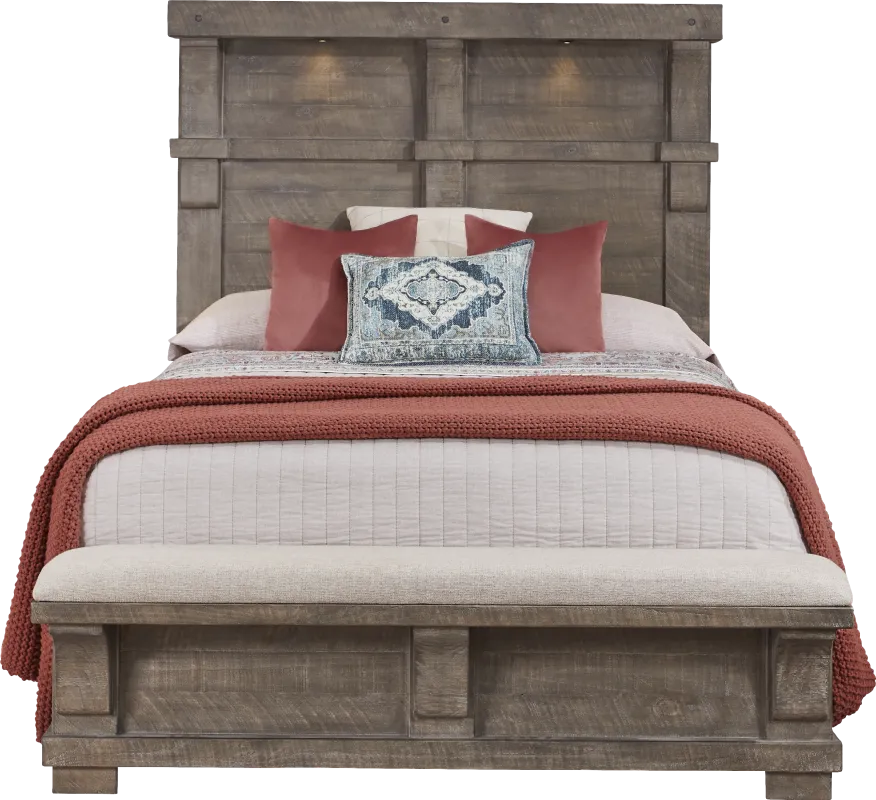 Bretten Crossing Gray 3 Pc Queen Bench Bed
