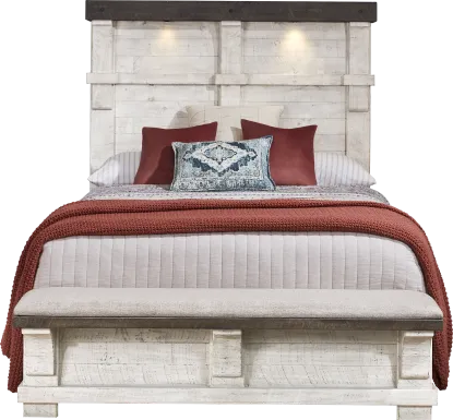 Bretten Crossing White 3 Pc King Bench Bed