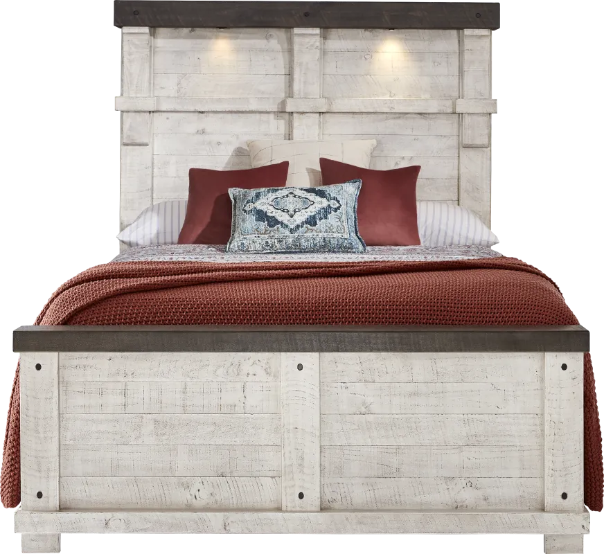 Bretten Crossing White 3 Pc King Panel Bed