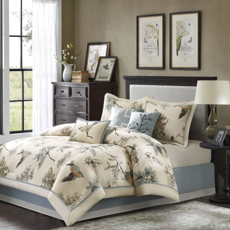 Desaix Taupe 7 Pc California King Comforter Set