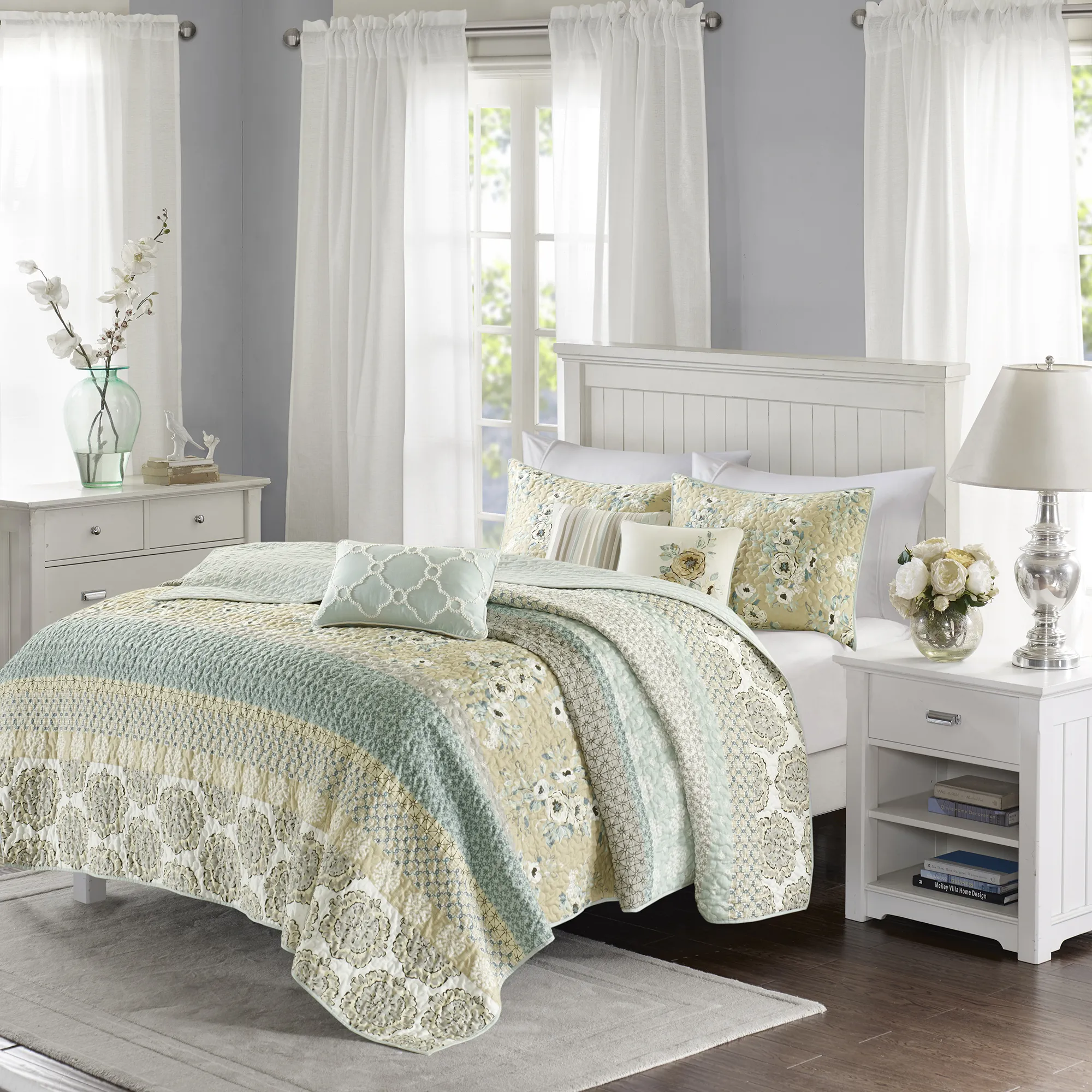 Louque Green 6 Pc Full/Queen Coverlet Set - Thumbnail - Image 2