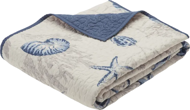 Lafitte Blue Throw Blanket