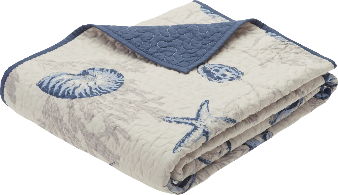 Lafitte Blue Throw Blanket