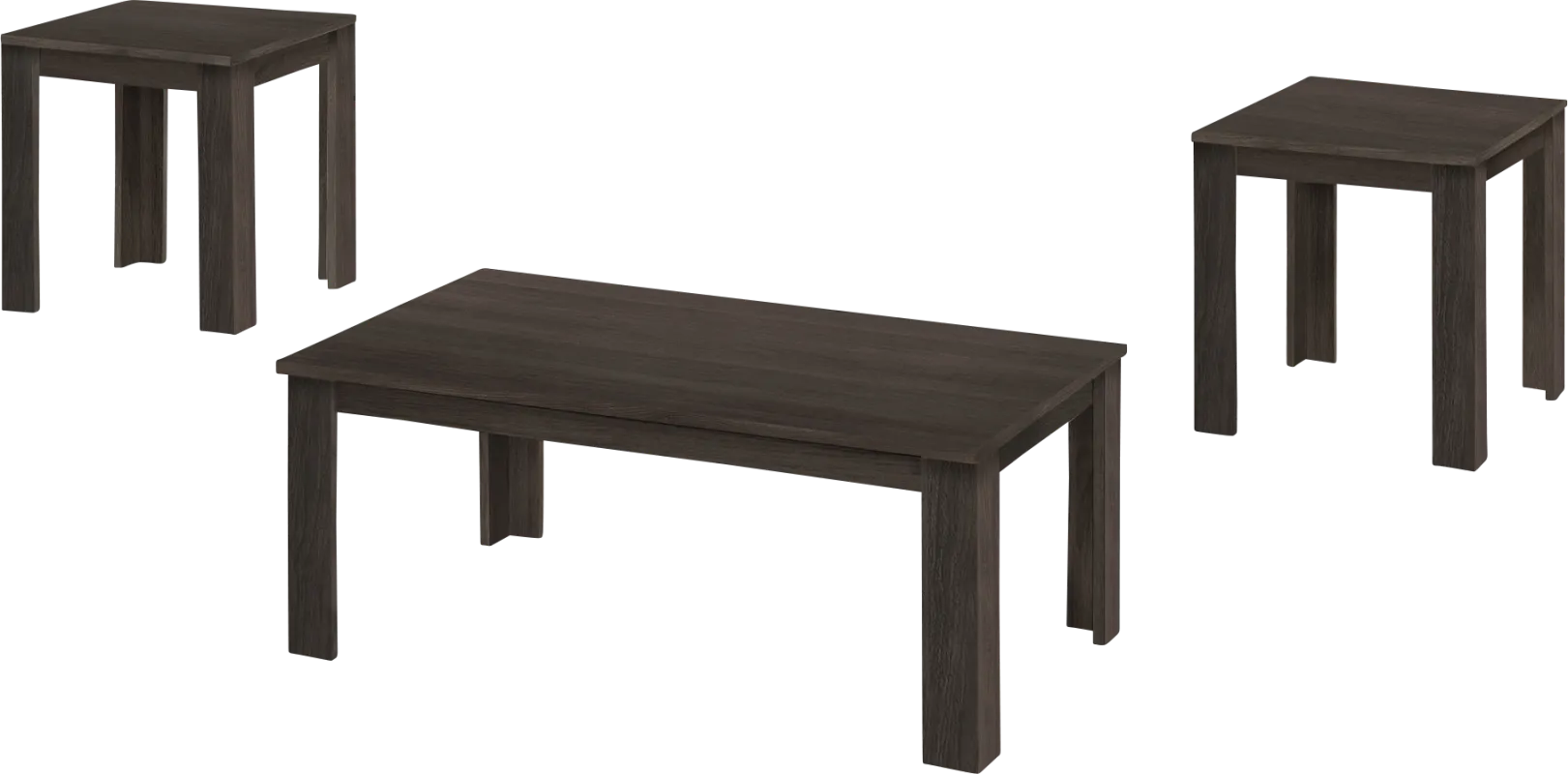 Picacho Oak Brown 3pc Table Set