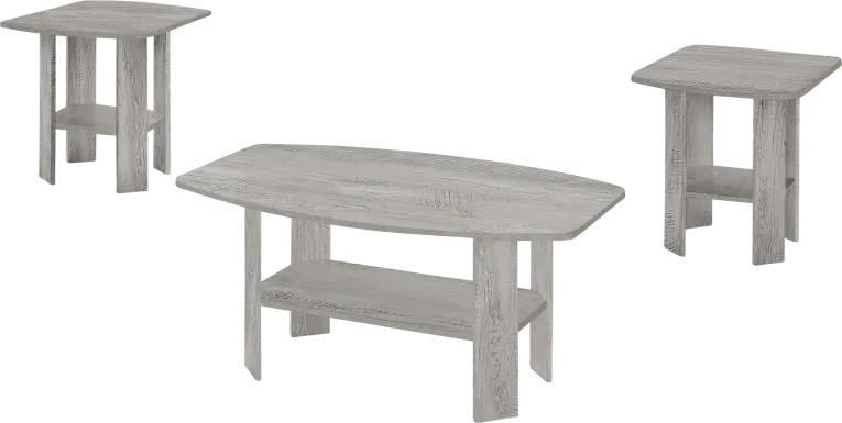 Sagamon Gray 3pc Table Set