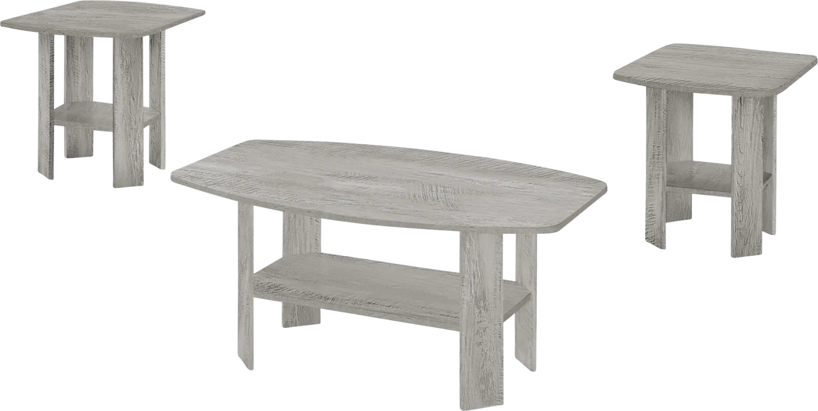 Sagamon Gray 3pc Table Set
