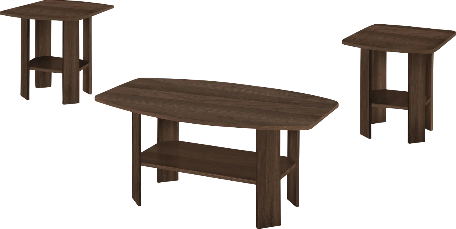 Sagamon Dark Brown 3pc Table Set