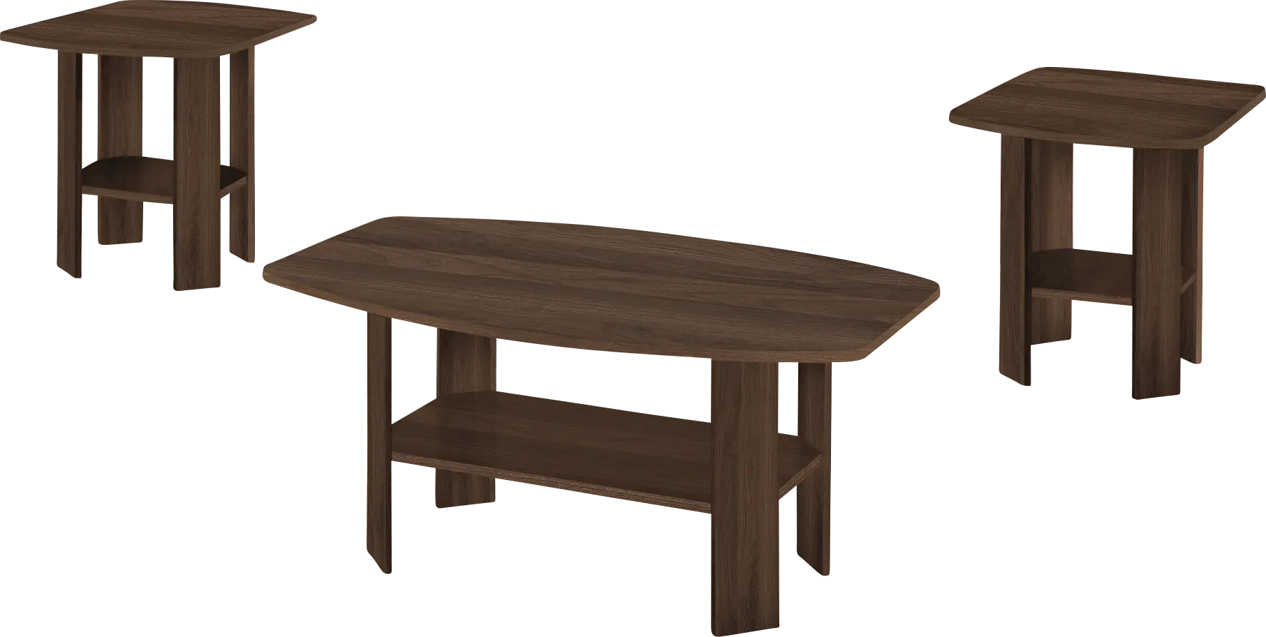 Sagamon Dark Brown 3pc Table Set