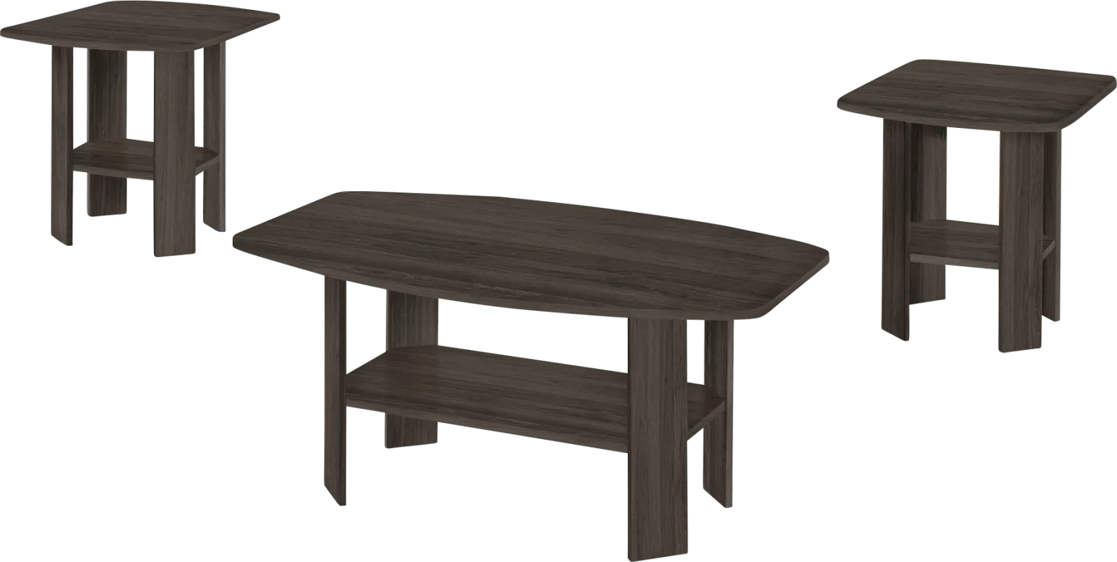 Sagamon Oak Brown 3pc Table Set