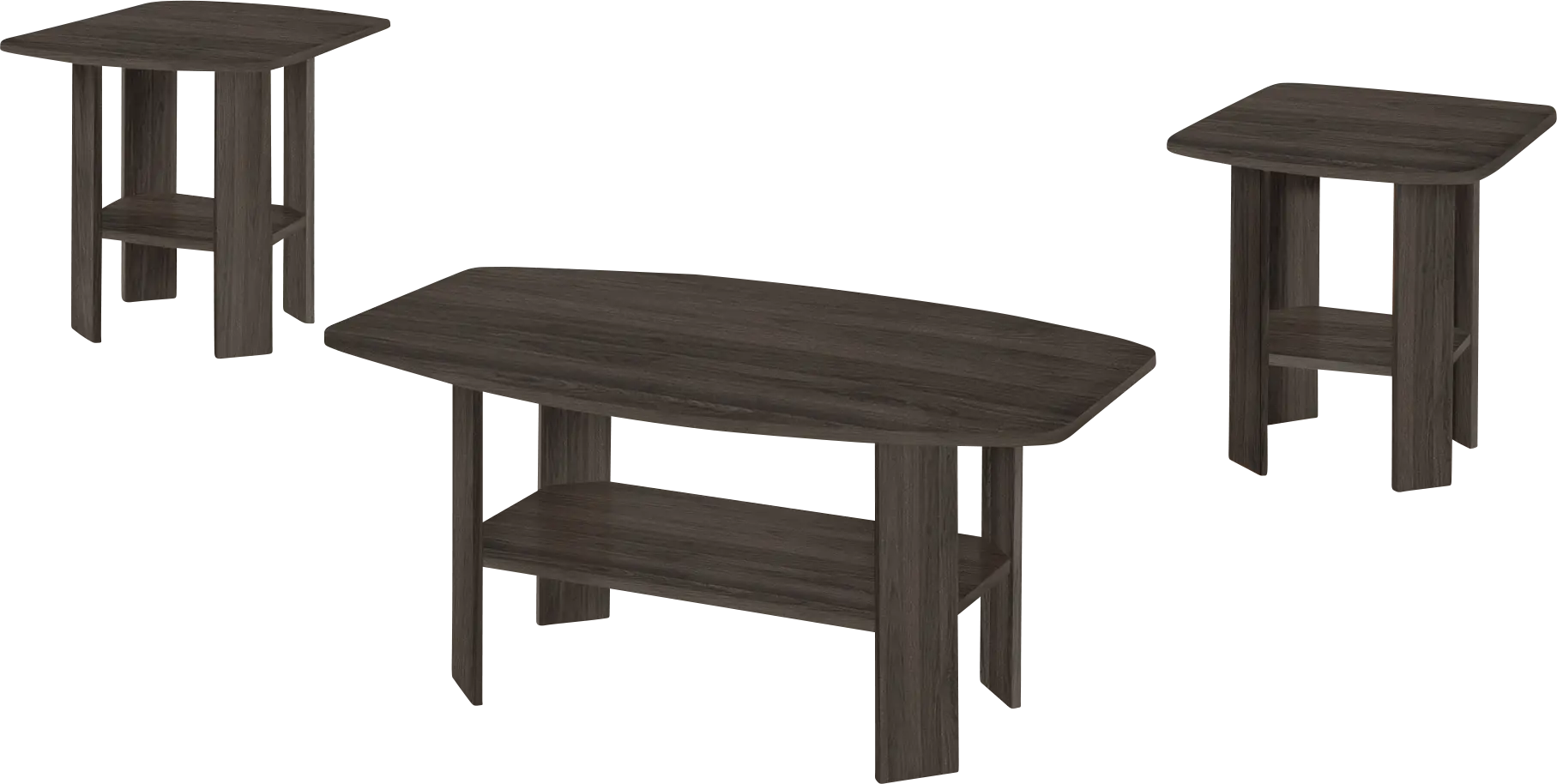 Sagamon Oak Brown 3pc Table Set