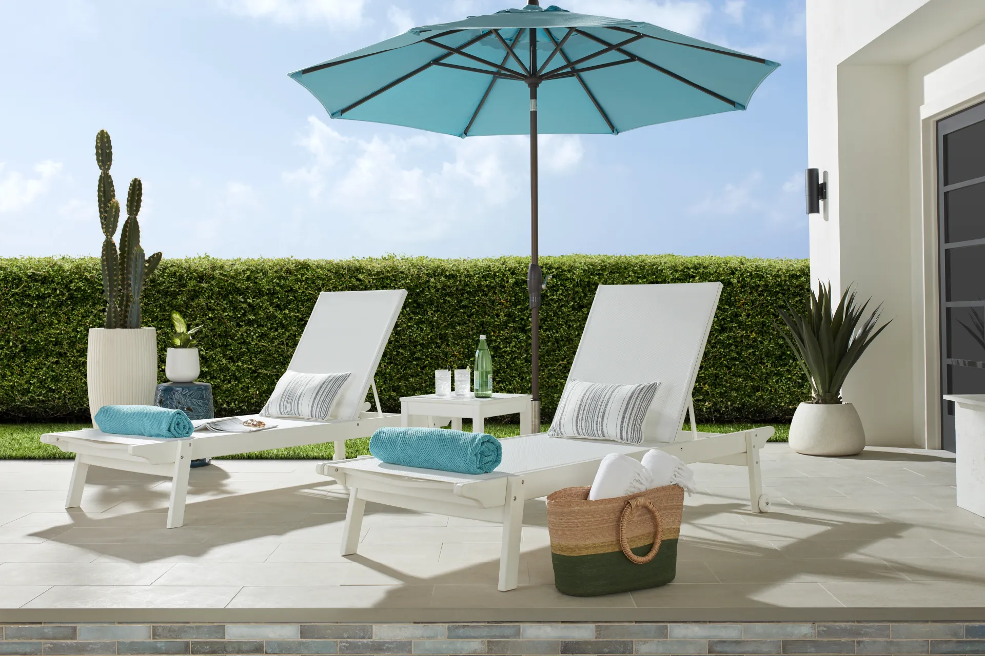 Eastlake Outdoor White Chaise, Set of 2 - Image 2