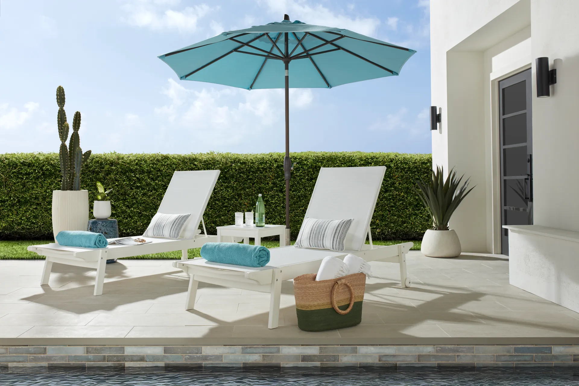 Eastlake Outdoor White Chaise, Set of 2 - Image 2