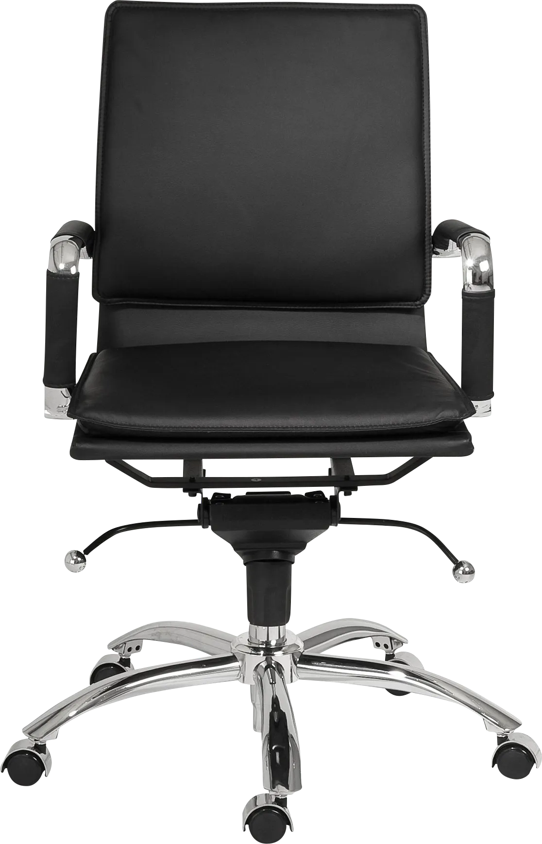 Furnberg Black Low Office Chair - Image 1