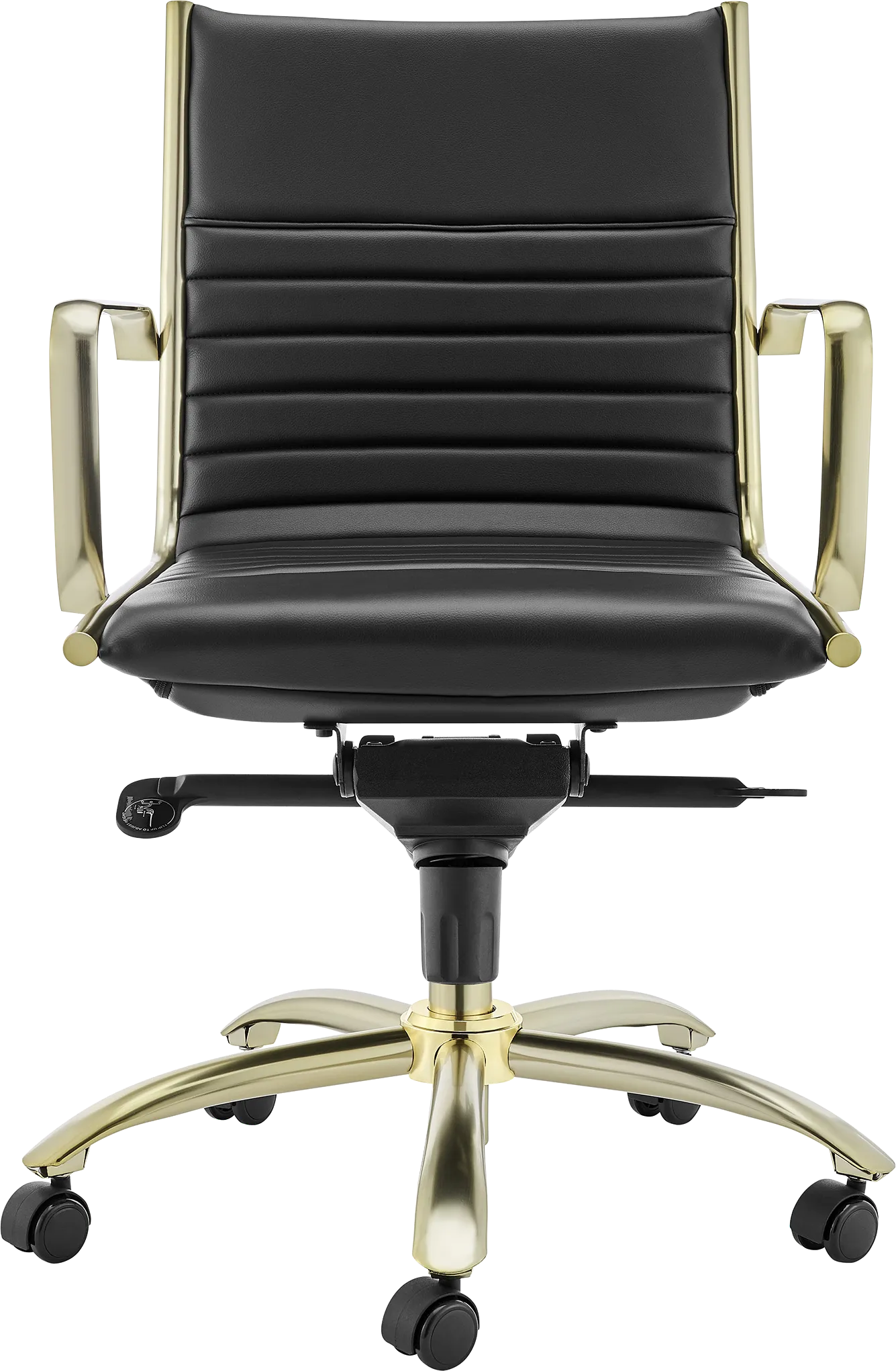 Domivara Black Low Office Chair - Image 1