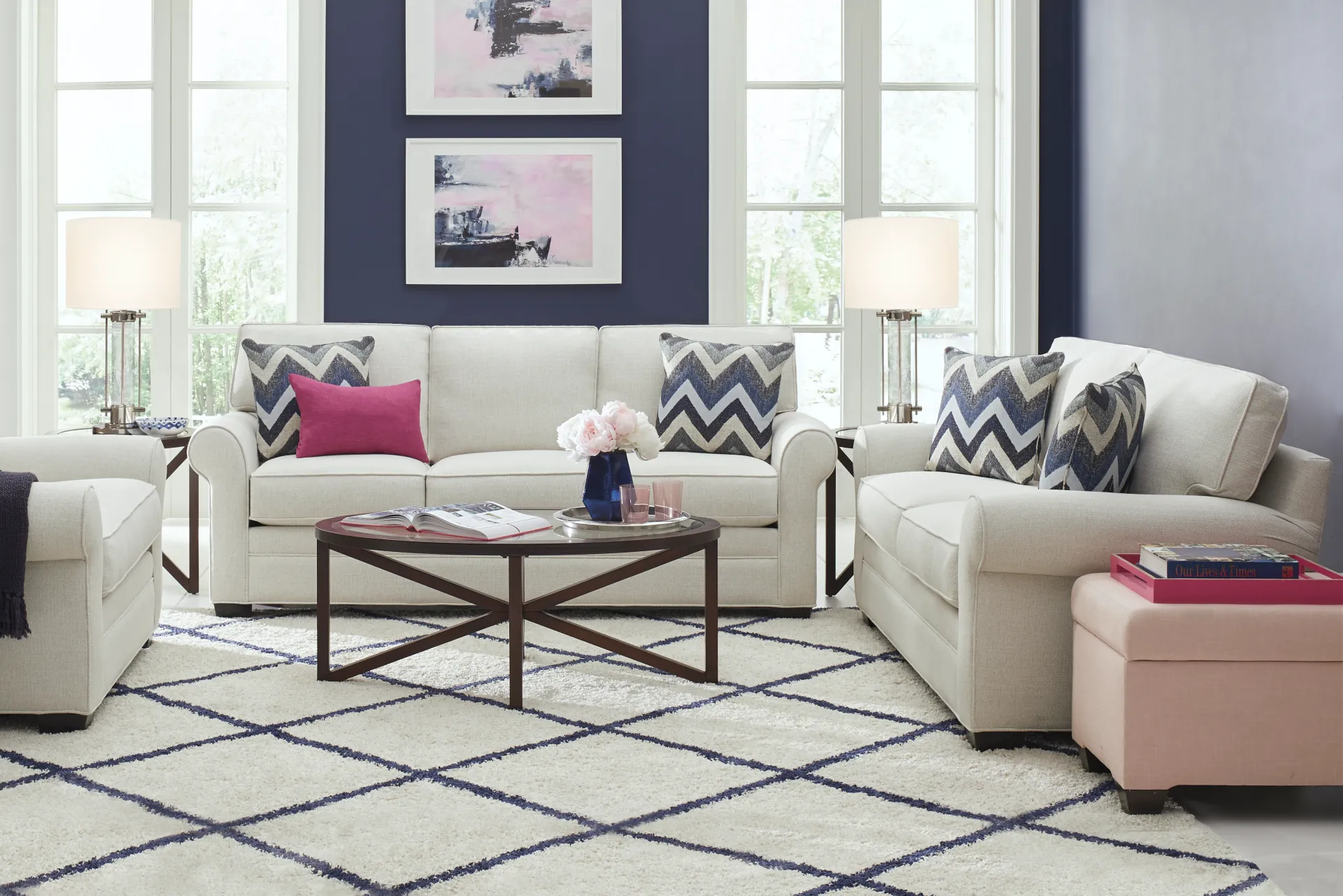 Bellingham Off-White Textured Sofa - Image 1