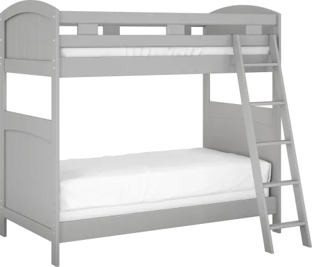 Kids Cottage Colors Gray Twin/Twin Bunk Bed