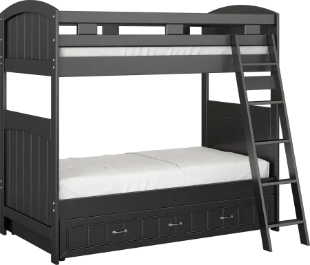 Kids Cottage Colors Black Twin/Twin Bunk Bed