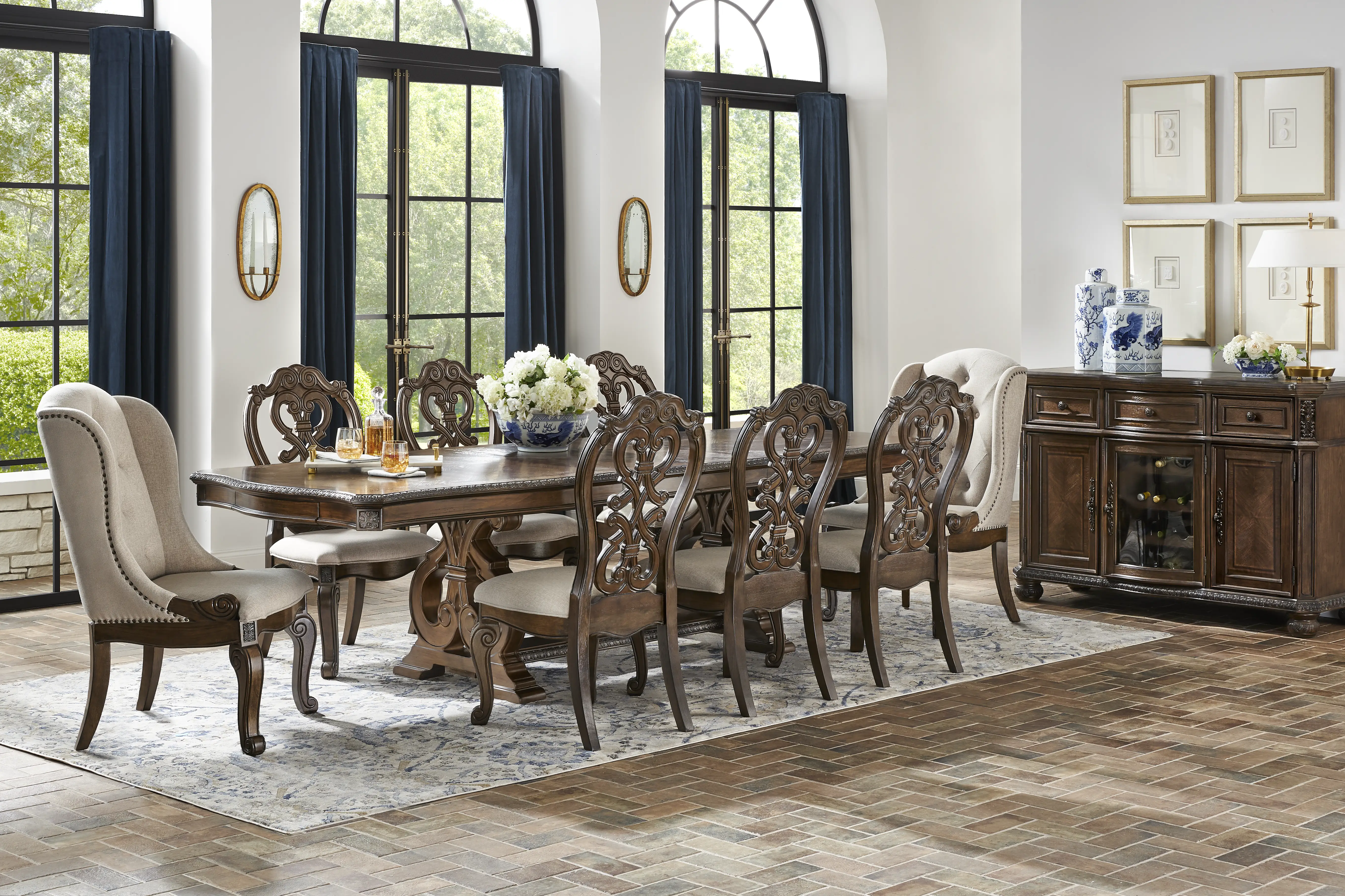 Stalton Estate Brown 9 Pc Dining Room - Thumbnail - Image 1