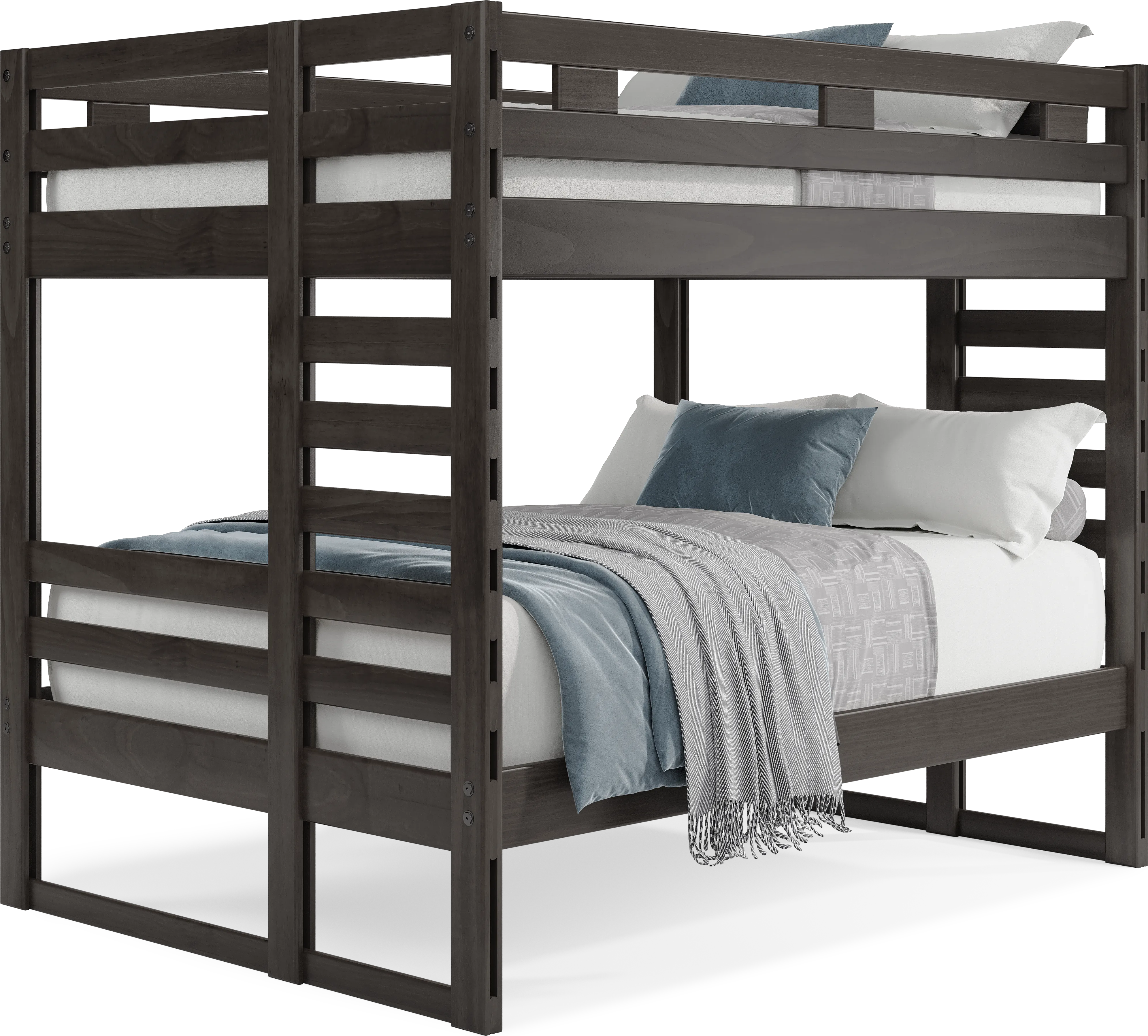 Kids Creekside 2.0 Charcoal Full/Full Bunk Bed - Thumbnail - Image 1
