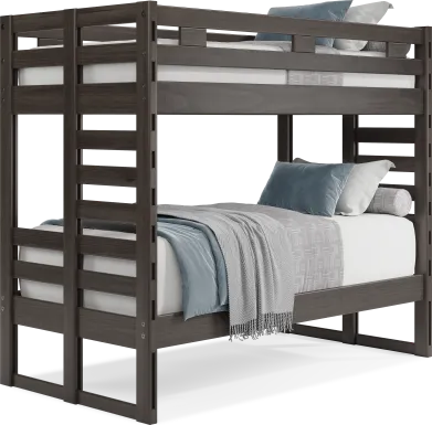 Kids Creekside 2.0 Charcoal Twin/Twin Bunk Bed