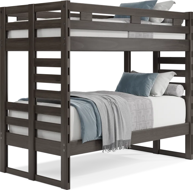 Kids Creekside 2.0 Charcoal Twin/Twin Bunk Bed