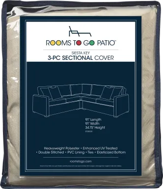 Siesta Key 3 Pc Patio Sectional Cover