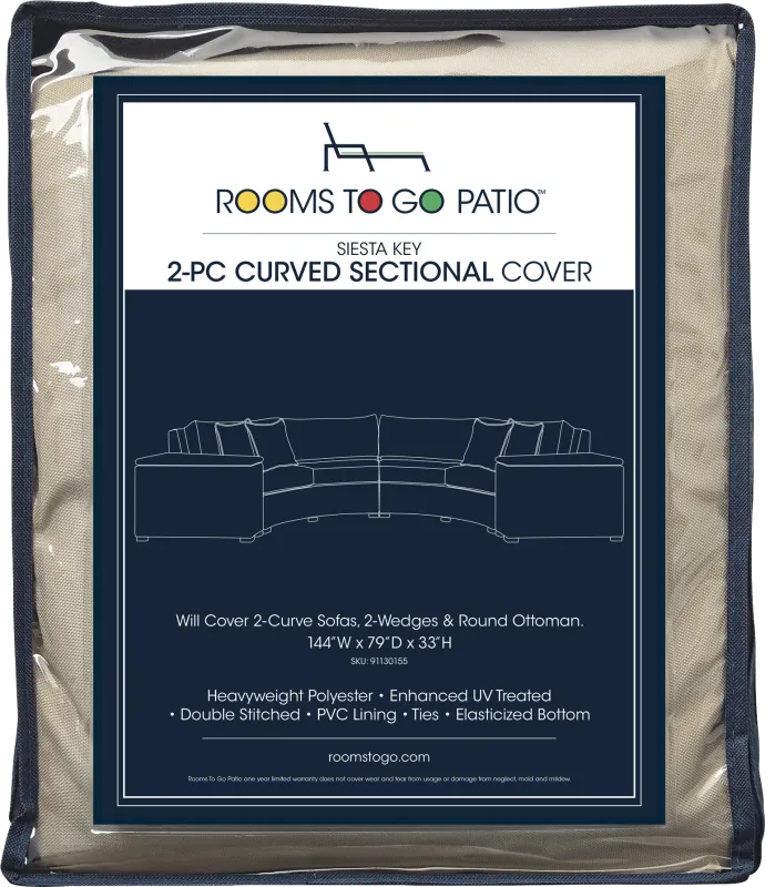 Siesta Key 2 Pc Patio Curved Sectional Cover