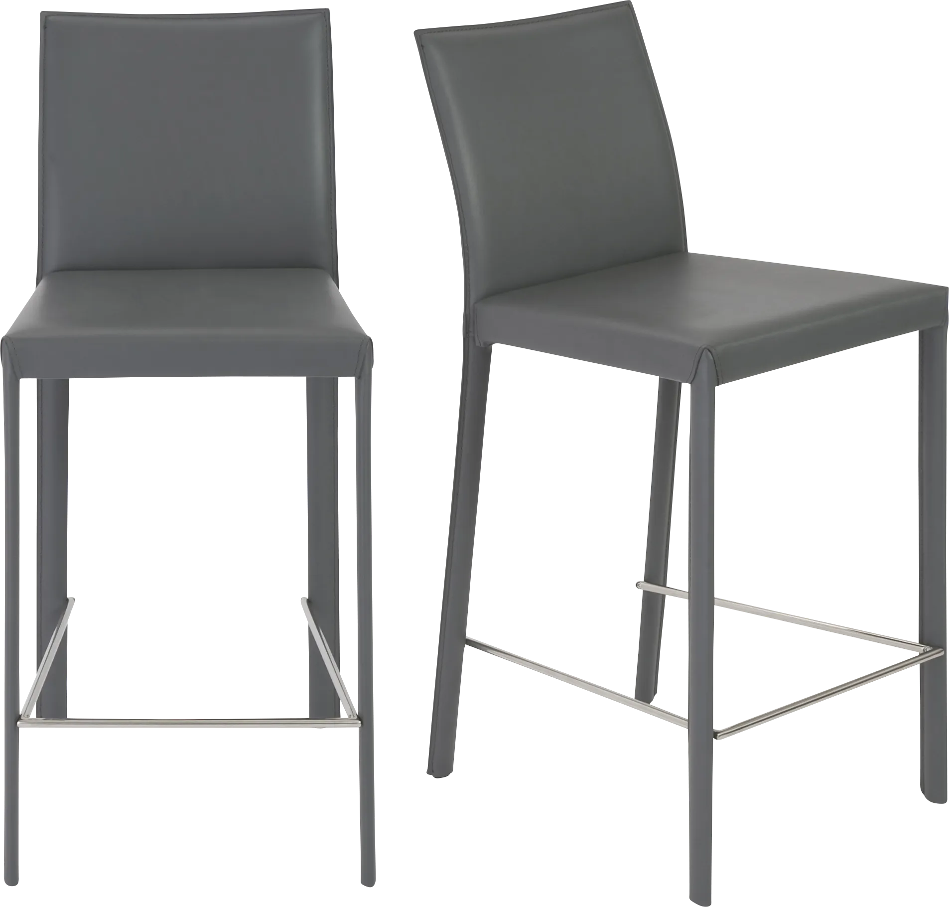 Mahlum Gray Counter Stool, Set of 2 - Thumbnail - Image 1