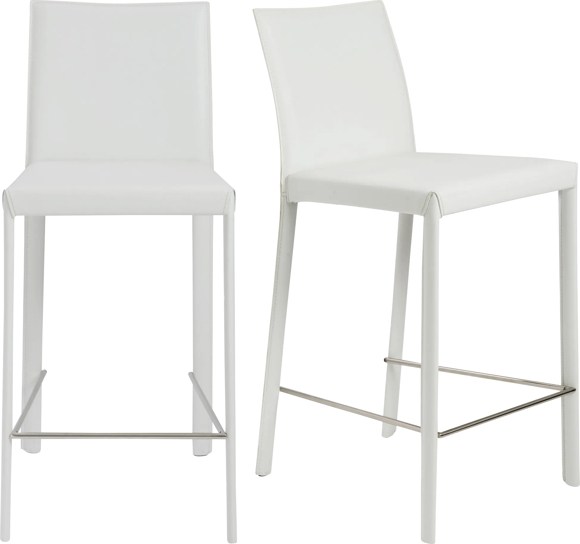 Mahlum White Counter Stool, Set of 2 - Thumbnail - Image 1