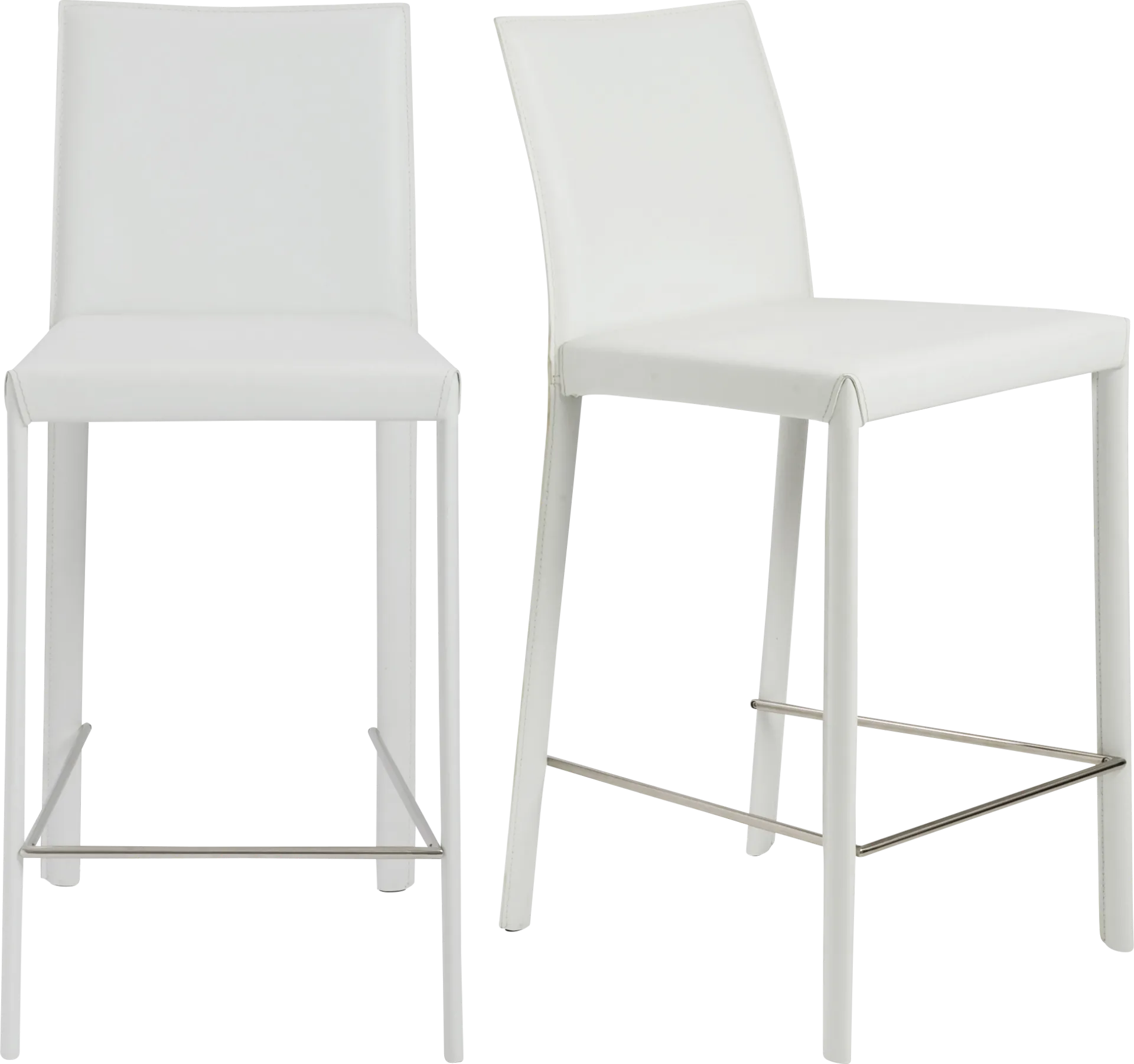 Mahlum White Counter Stool, Set of 2 - Image 1