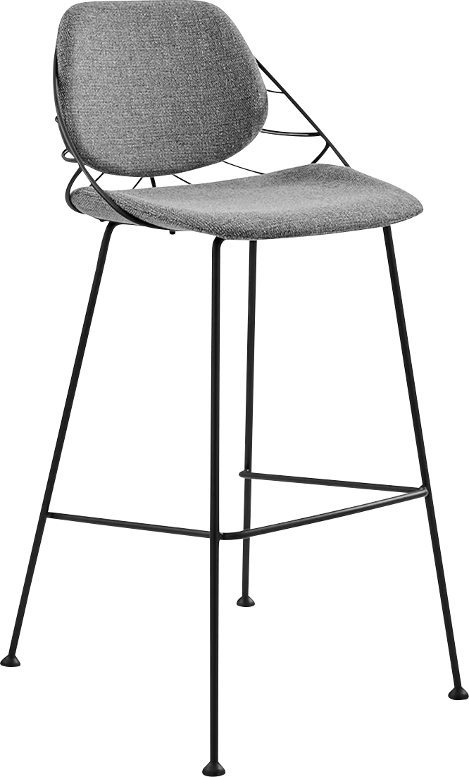Sheffer Light Gray Bar Stool - Thumbnail - Image 1