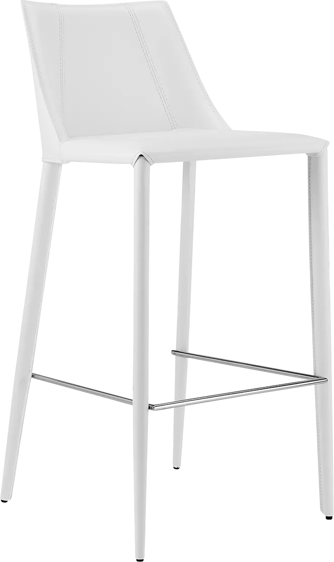 Monagin White Bar Stool - Thumbnail - Image 1