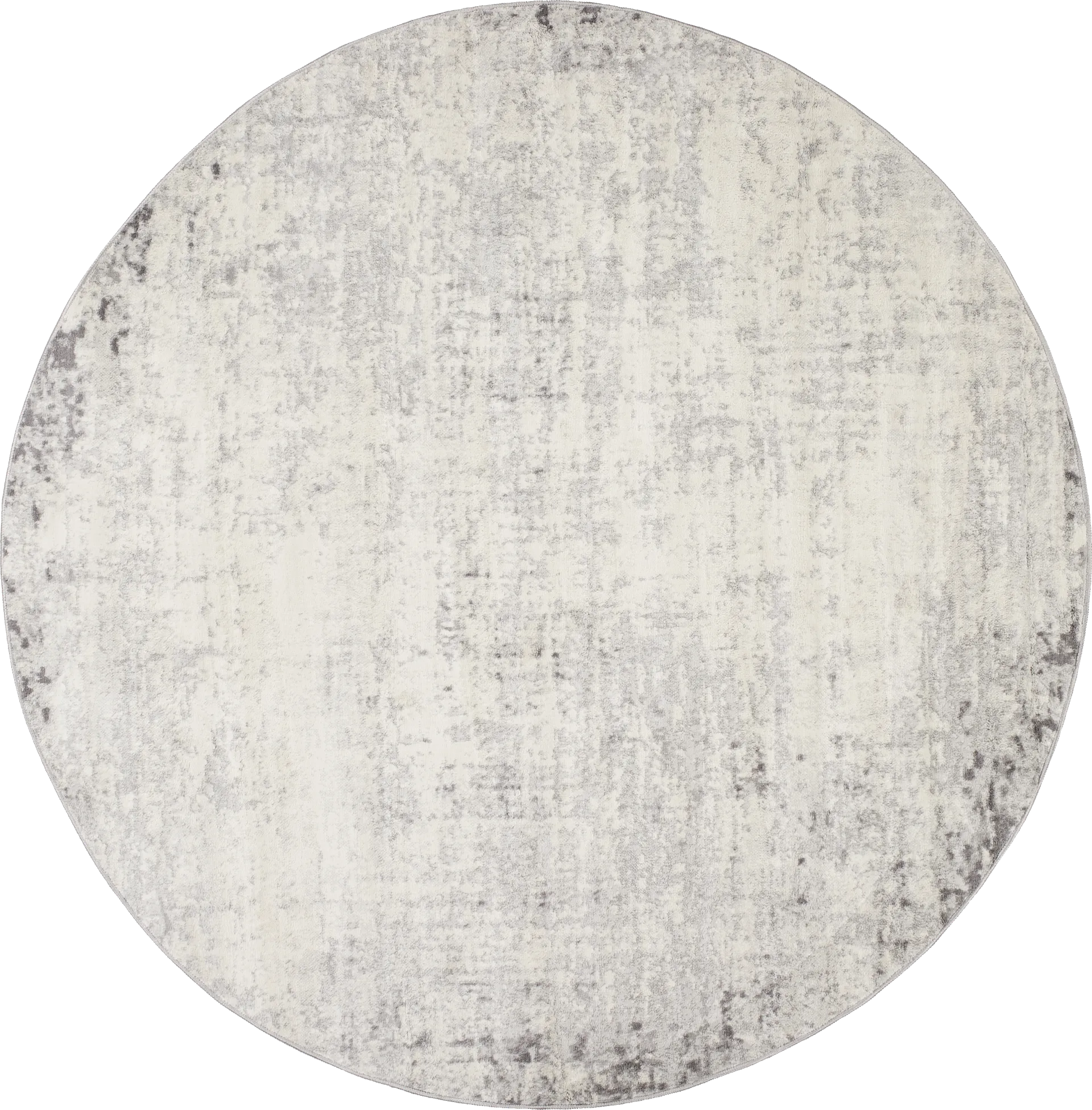 Sharease V Gray 7'10 Round Rug - Image 1