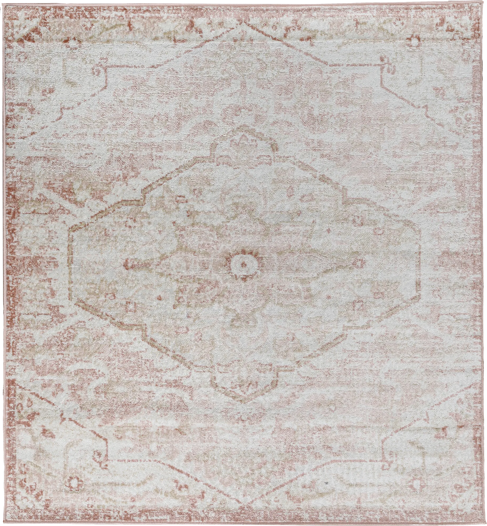 Sebrell Pink 7'10 Square Rug - Thumbnail - Image 1