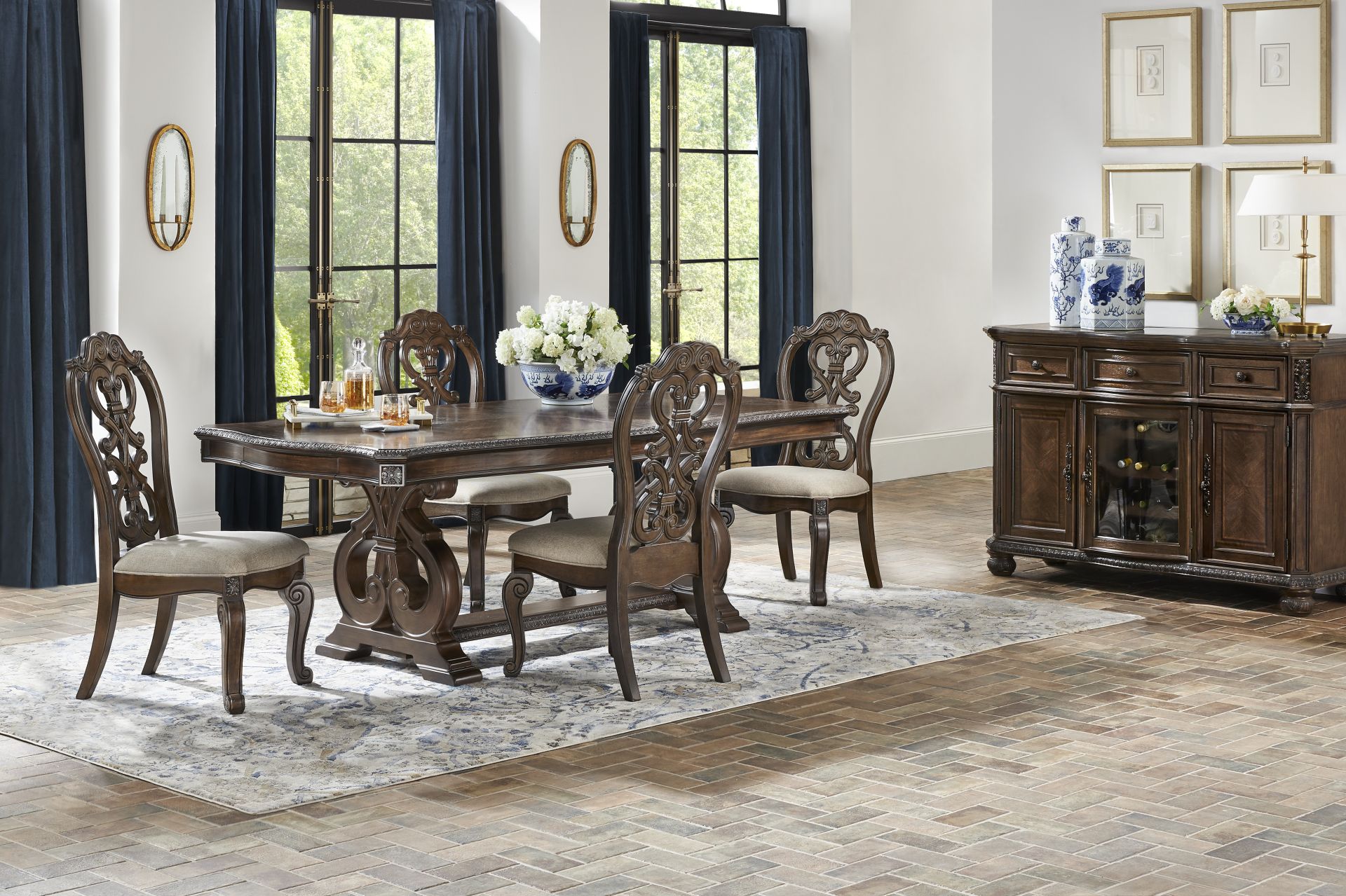 Stalton Estate Brown 5 Pc Dining Room - Image 1