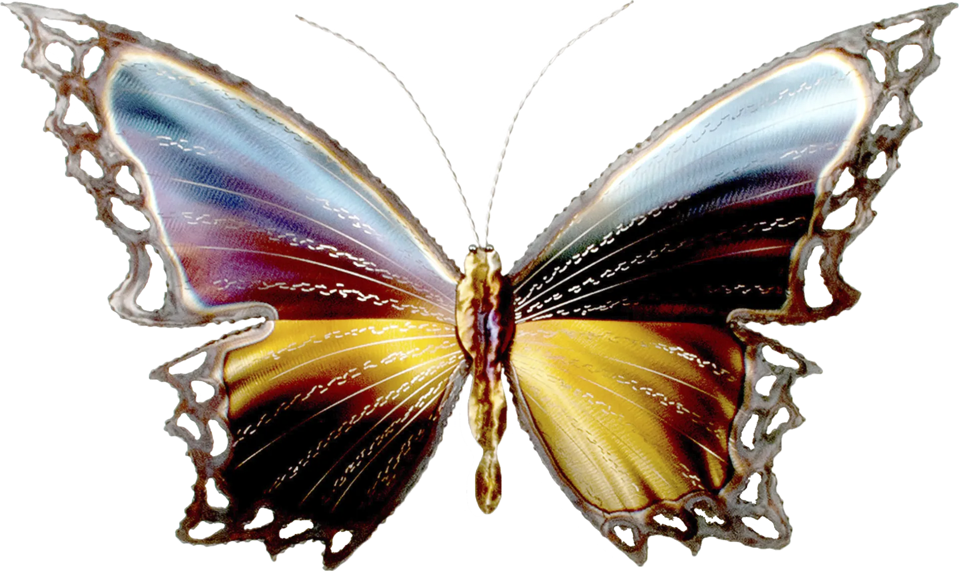 Graceful Butterfly II Multi Outdoor Artwork - Image 1