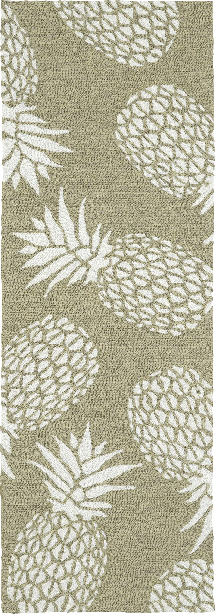 Pineapple Paradise Brown 2' x 6' Indoor/Outdoor Rug - Image 1