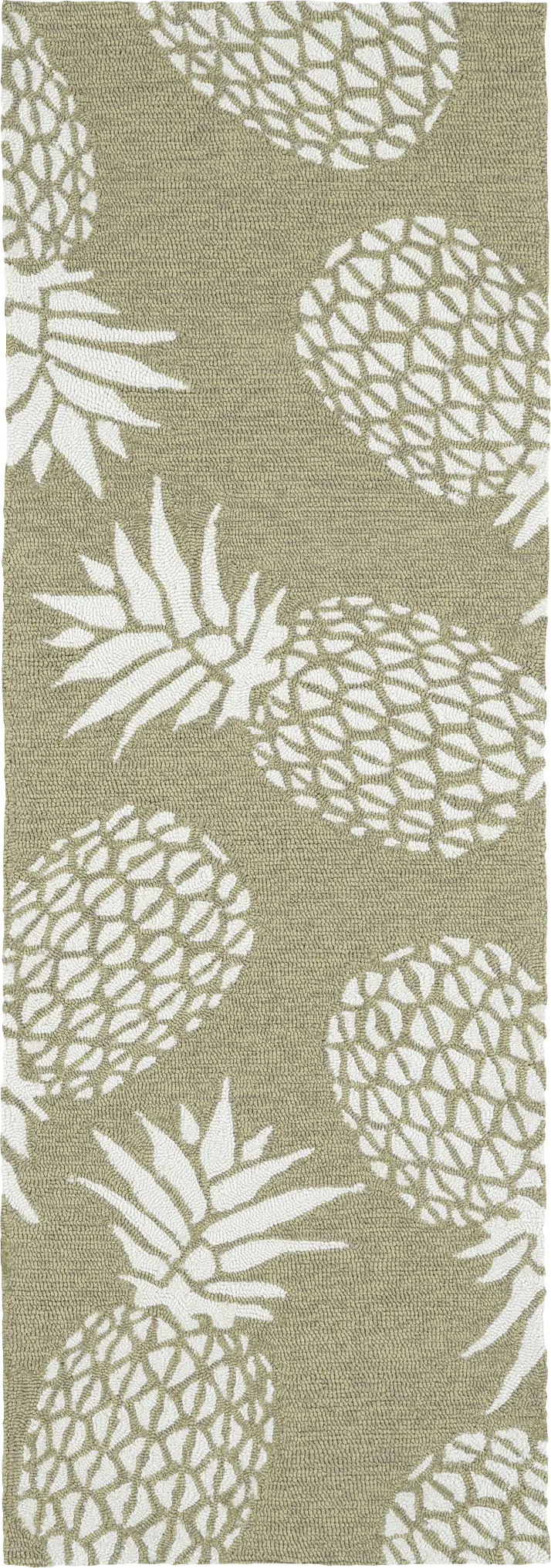 Pineapple Paradise Brown 2' x 6' Indoor/Outdoor Rug