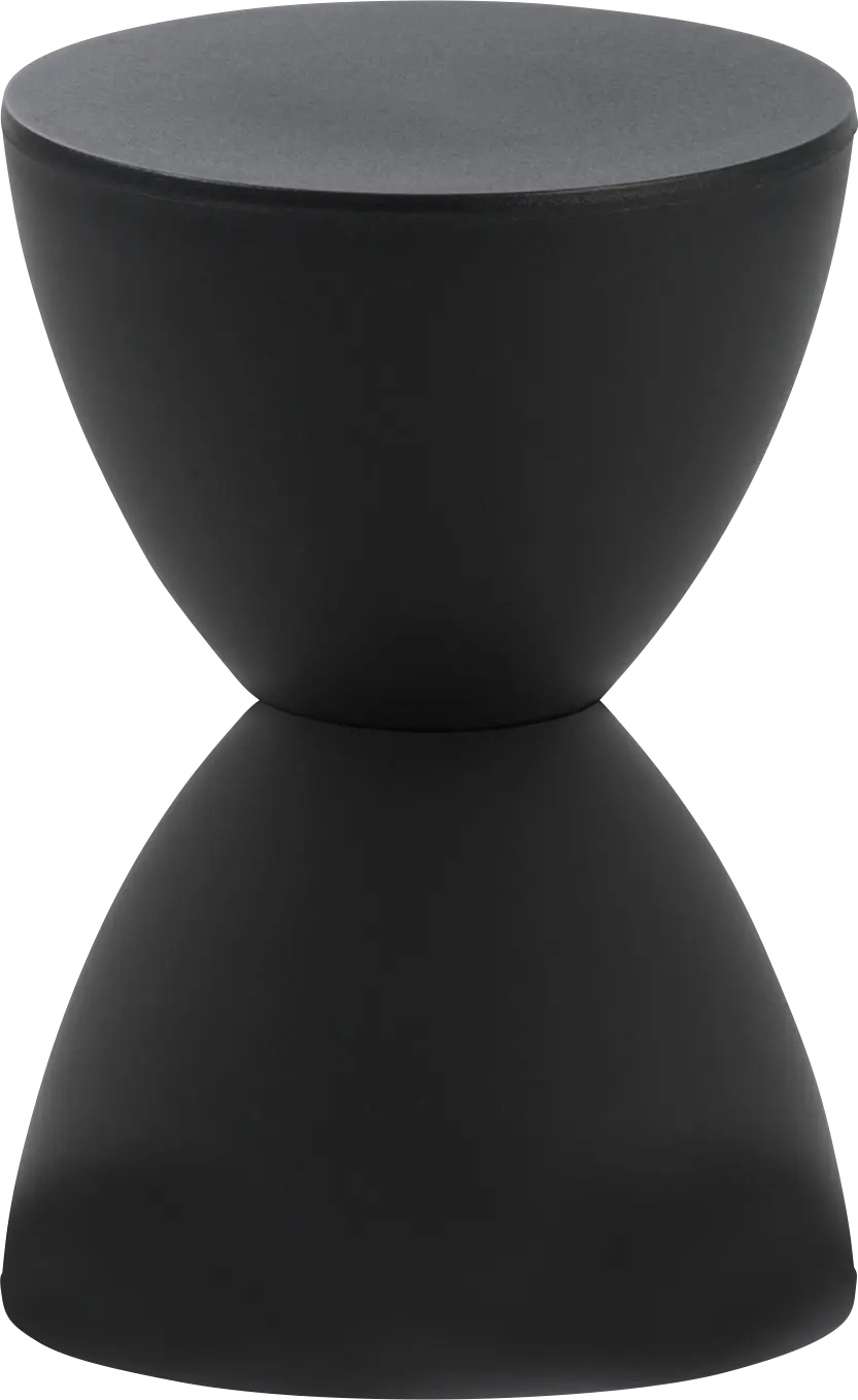 Deschamp Black Accent Stool