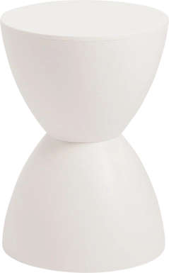 Deschamp White Accent Stool