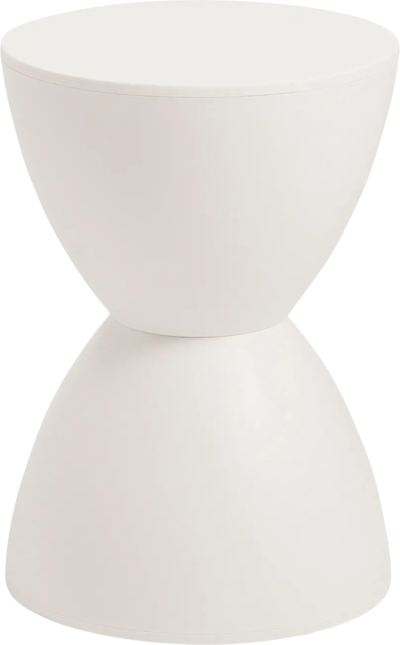 Deschamp White Accent Stool - Image 1