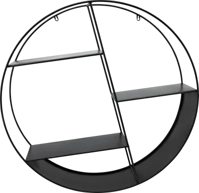 Warlick Black Wall Shelf