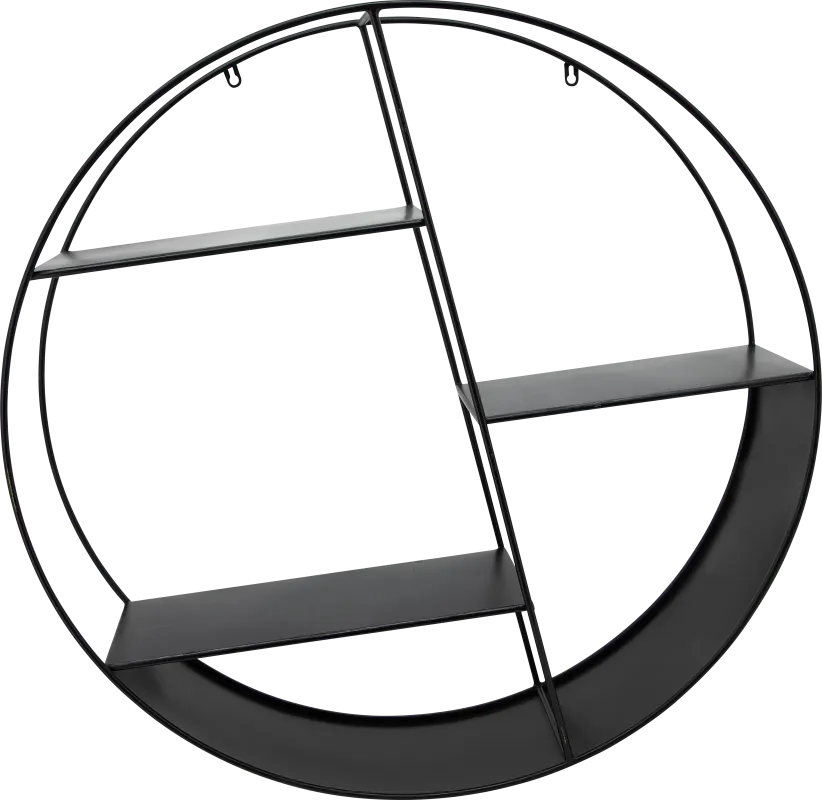Warlick Black Wall Shelf