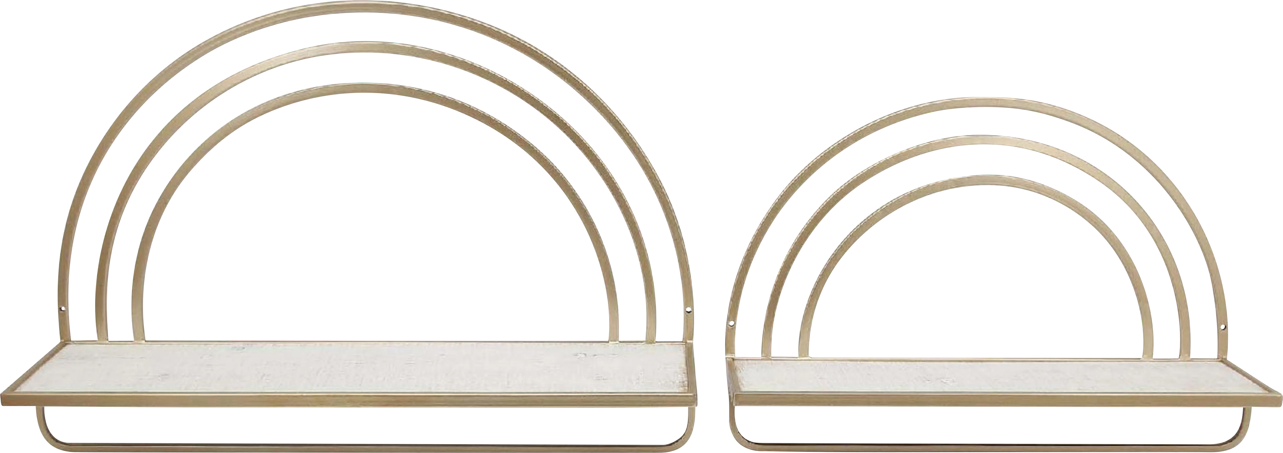 Telatha Gold Wall Shelf, Set of 2 - Thumbnail - Image 1