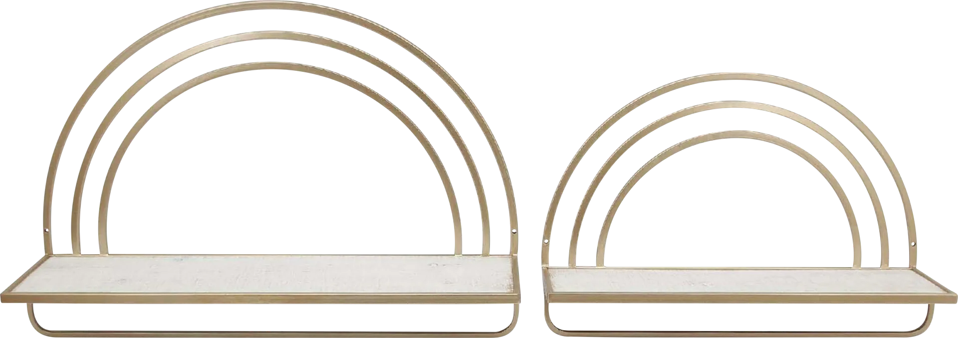 Telatha Gold Wall Shelf, Set of 2 - Image 1