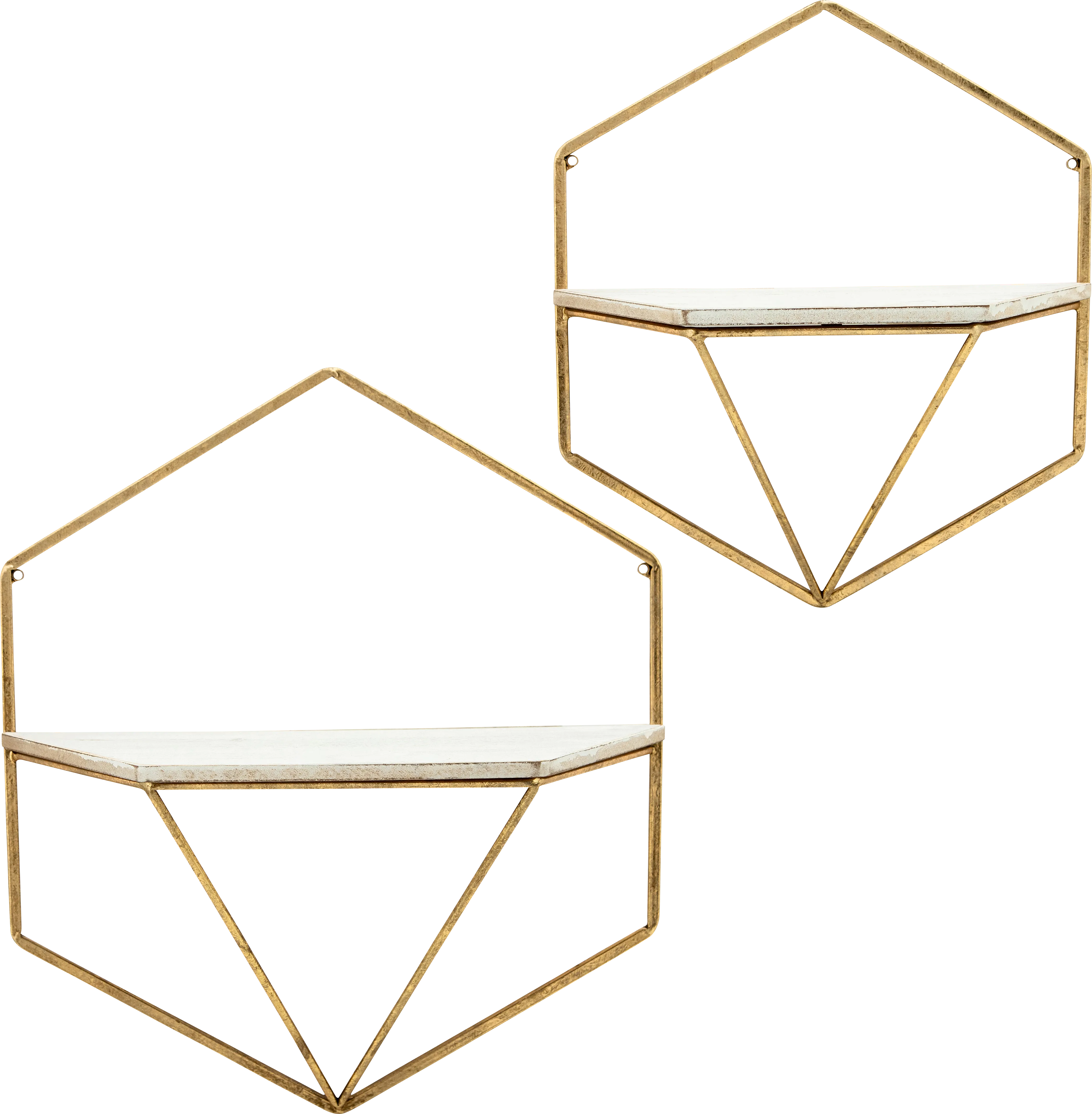 Parmenas Gold Wall Shelf, Set of 2 - Thumbnail - Image 1