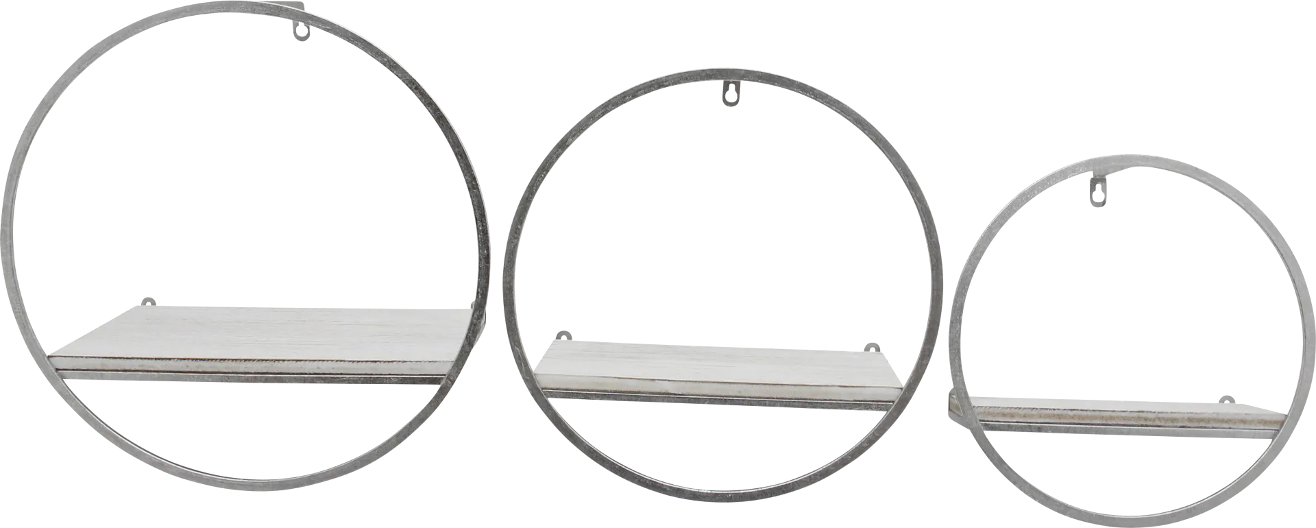Olearry Silver Wall Shelf, Set of 3