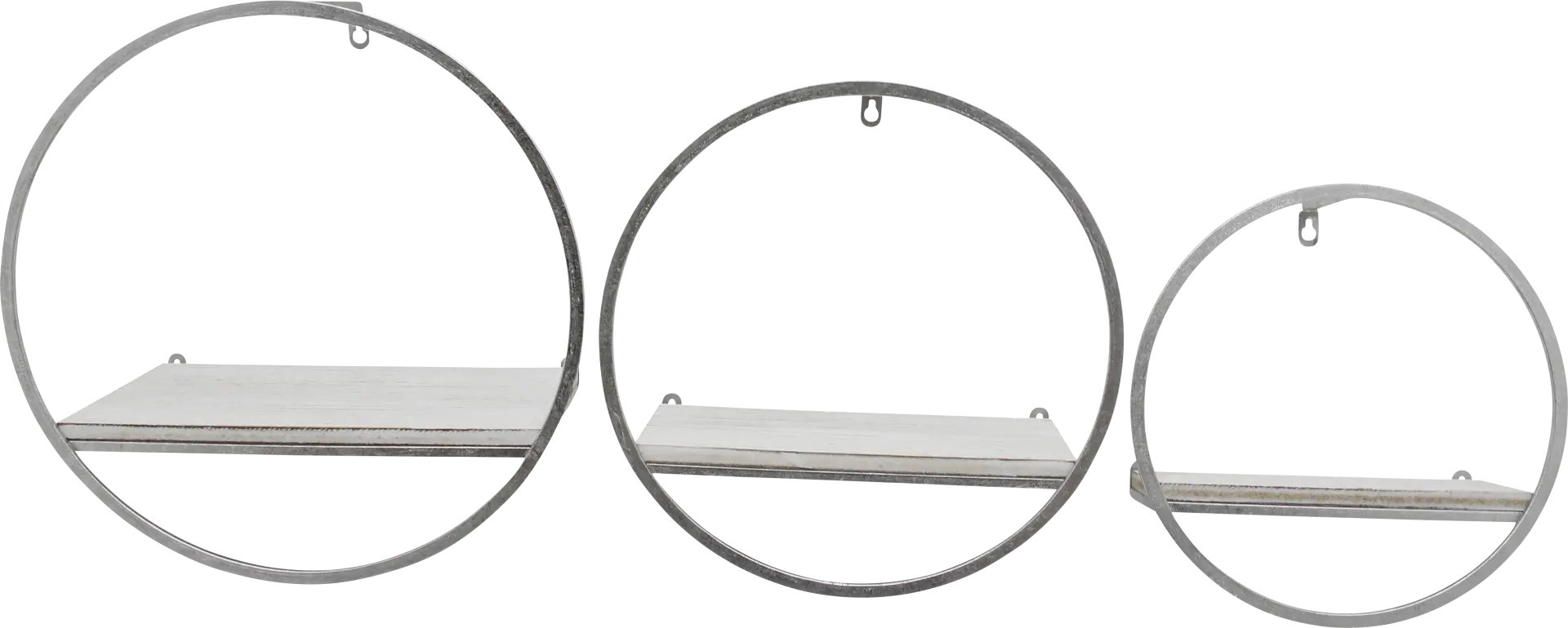 Olearry Silver Wall Shelf, Set of 3