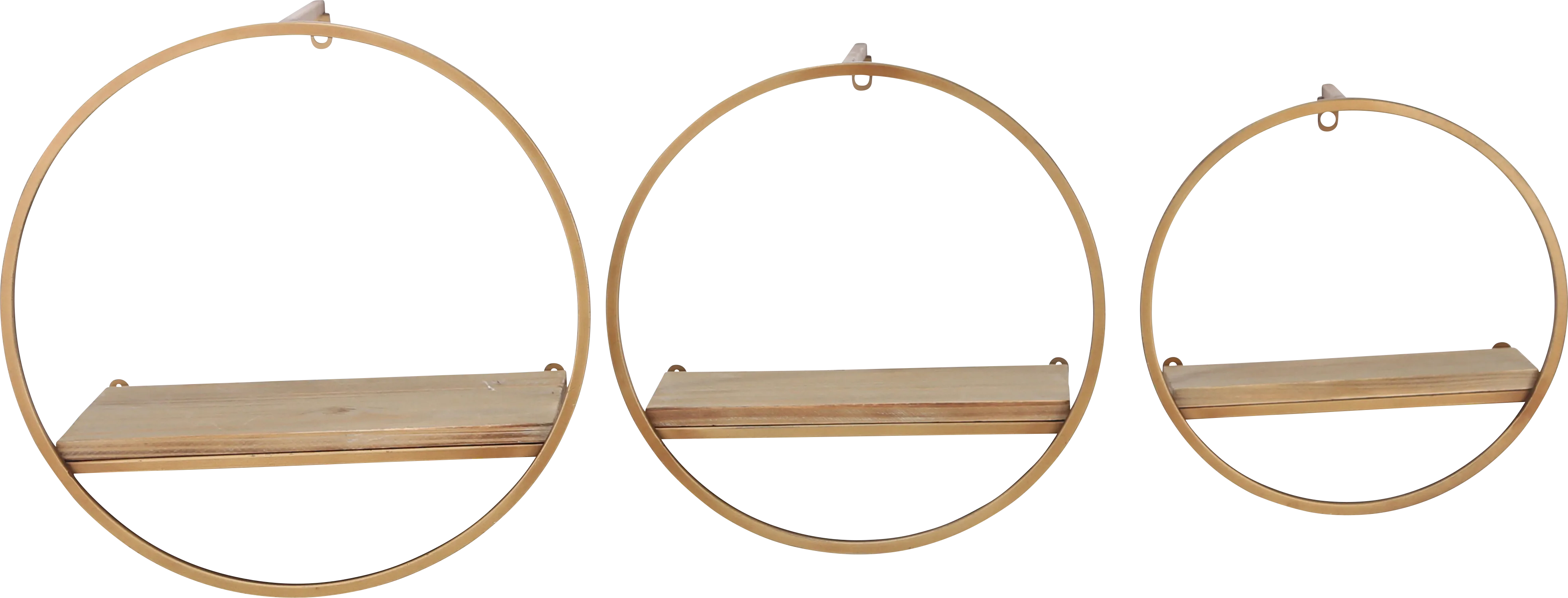 Olearry Bronze Wall Shelf, Set of 3 - Thumbnail - Image 1