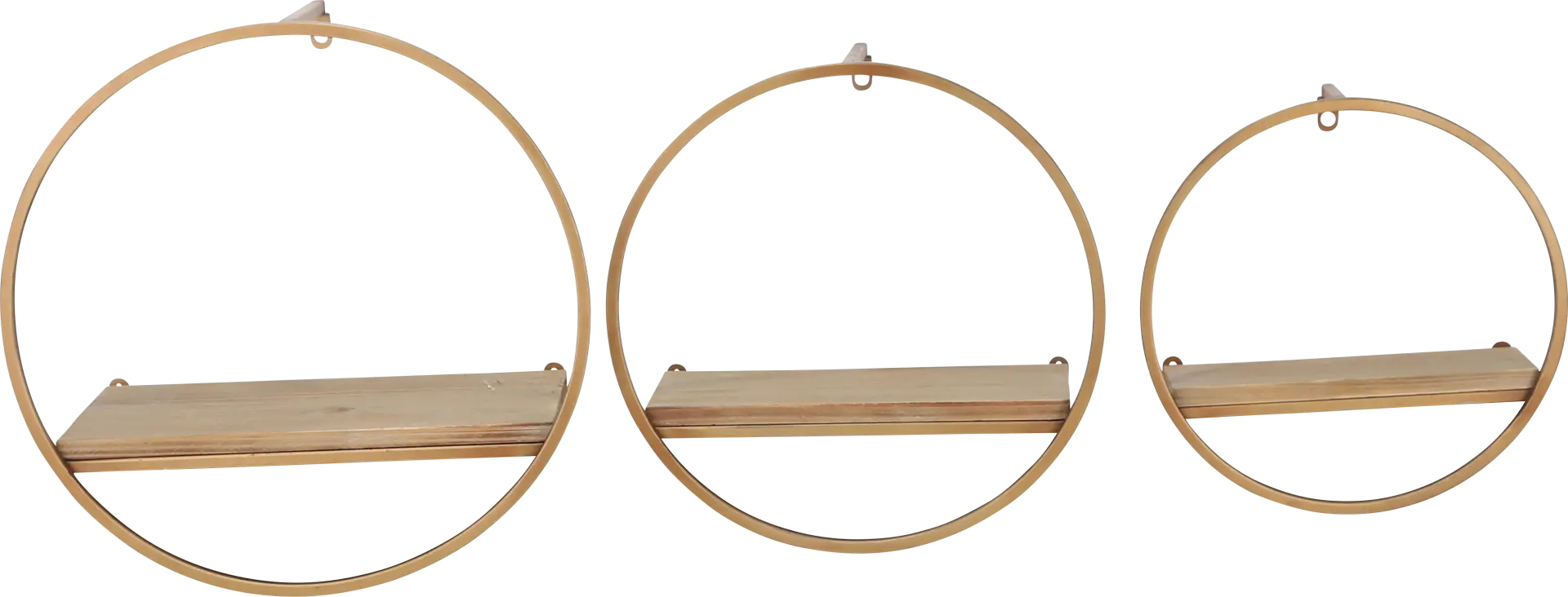 Olearry Bronze Wall Shelf, Set of 3